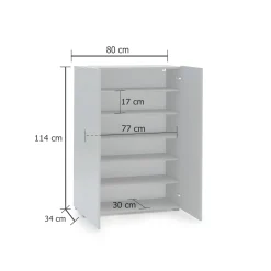 Scarpiera Ddimolfett, 80x34h115 cm,<Dmora Fashion
