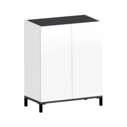 Scarpiera Dlanin, cm 90x40h102, Bianco lucido e Ardesia<Dmora Cheap