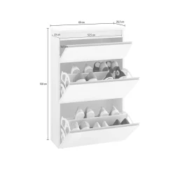 Scarpiera Dlogarz, cm 60x27h108,<Dmora Best
