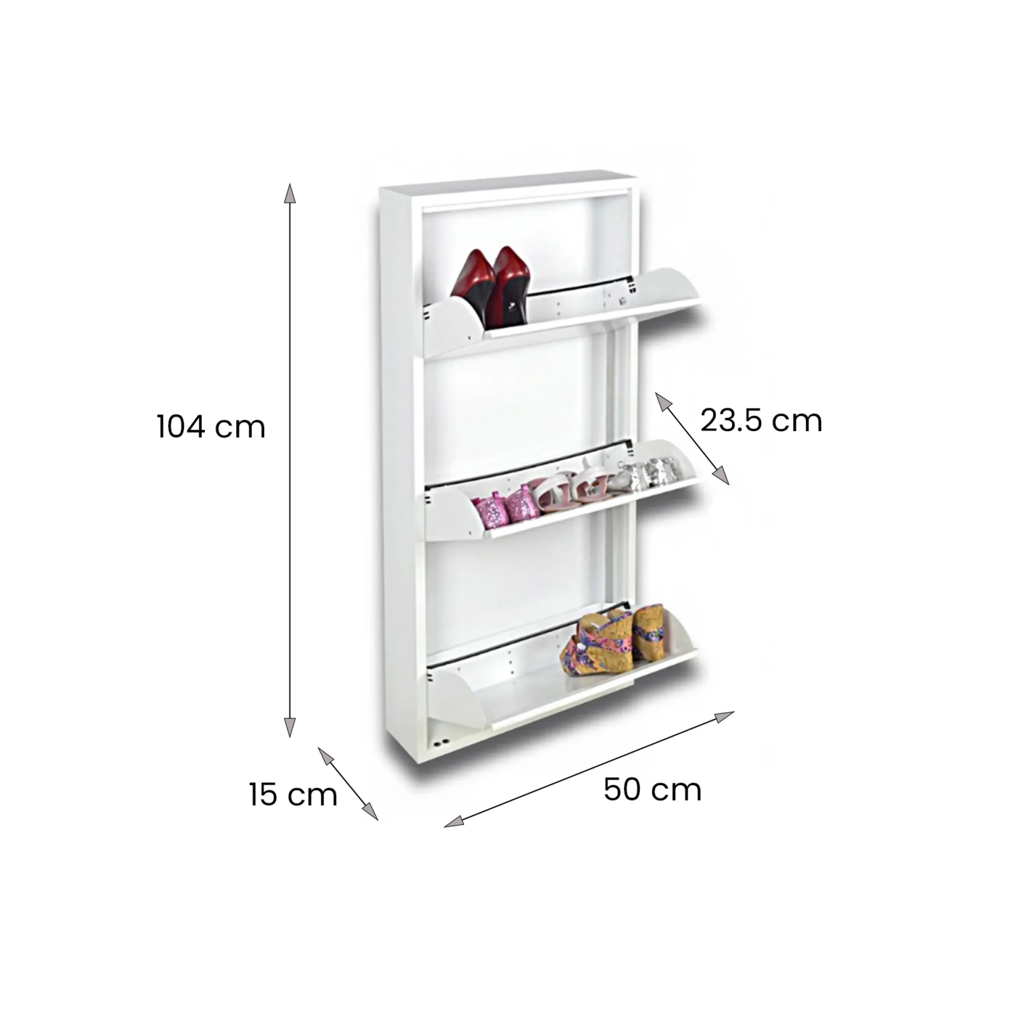 Scarpiera Dpapi, 50x15h103 cm,<Dmora New