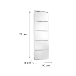 Scarpiera Dpapi, 50x15h169 cm,<Dmora Cheap