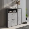 Scarpiera Dpinn, 92x27h94 cm, Antracite e Cemento<Dmora Hot