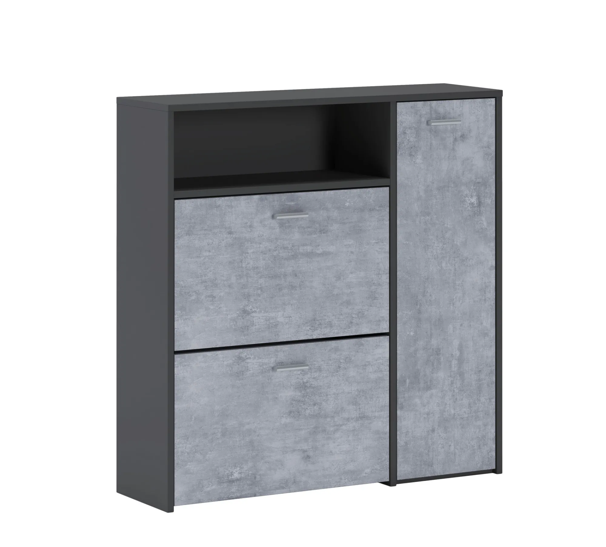 Scarpiera Dpinn, 92x27h94 cm, Antracite e Cemento<Dmora Hot