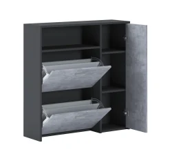 Scarpiera Dpinn, 92x27h94 cm, Antracite e Cemento<Dmora Hot