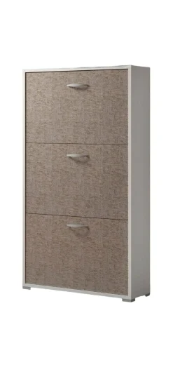 Scarpiera Dpugnal, 73x25h120 cm, Bianco e Marrone<Dmora Sale