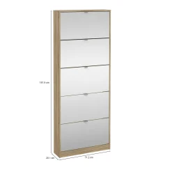 Scarpiera Dtoniol, 71x20 h182 cm,<Dmora Cheap