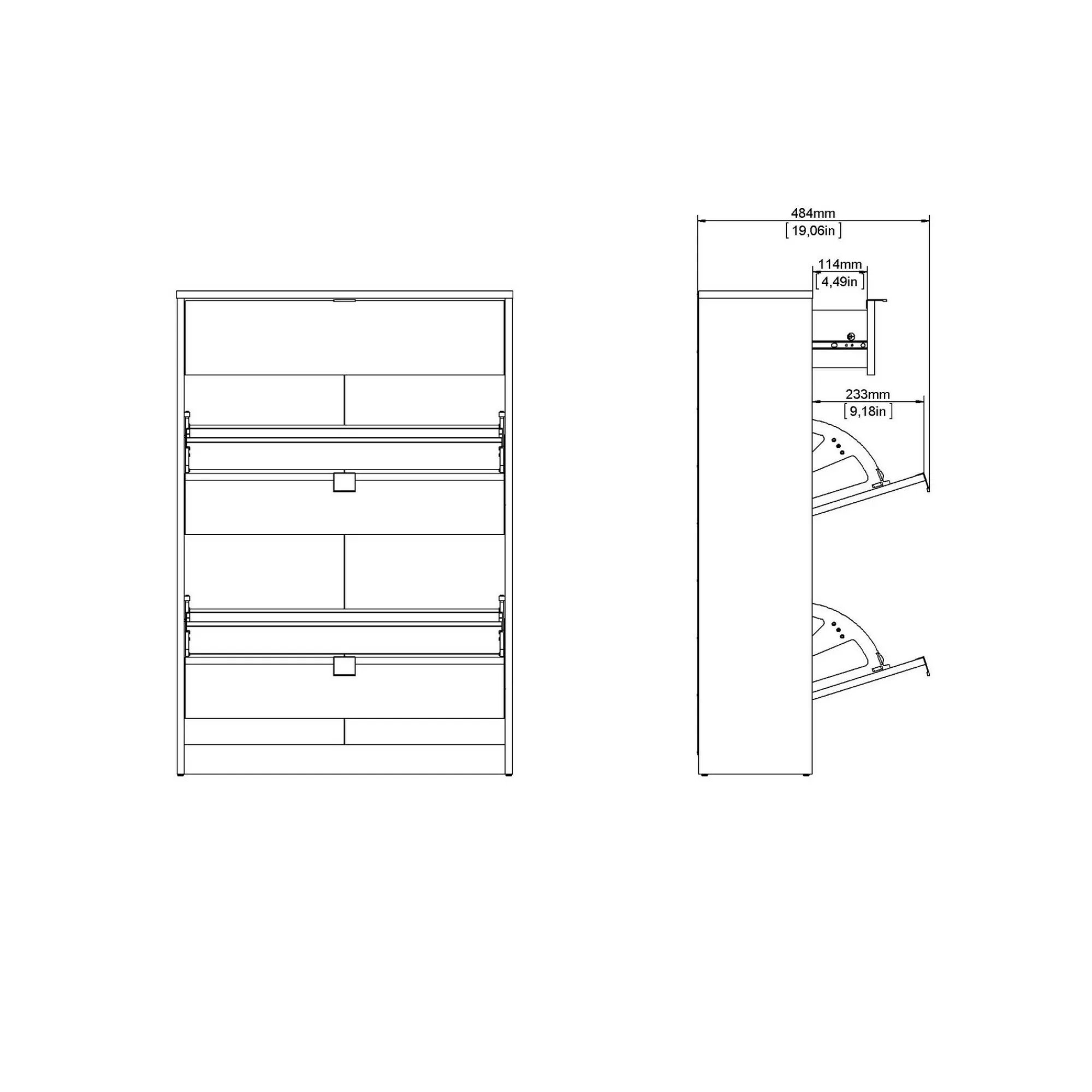 Scarpiera Dtorr, 24x70 h101 cm,<Dmora Cheap