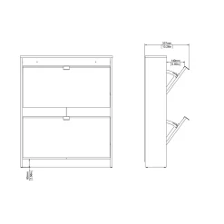 Scarpiera Dtorrent, 70x17 h85 cm,<Dmora Outlet
