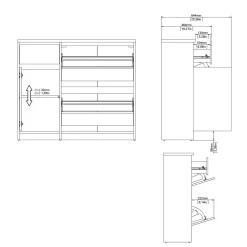 Scarpiera Dtrainin, 32x109 h93 cm,<Dmora Store