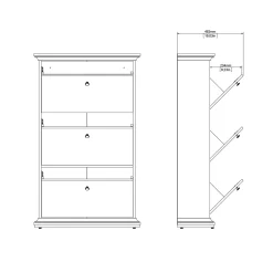 Scarpiera Dtramon, 78x27 h128 cm,<Dmora Outlet