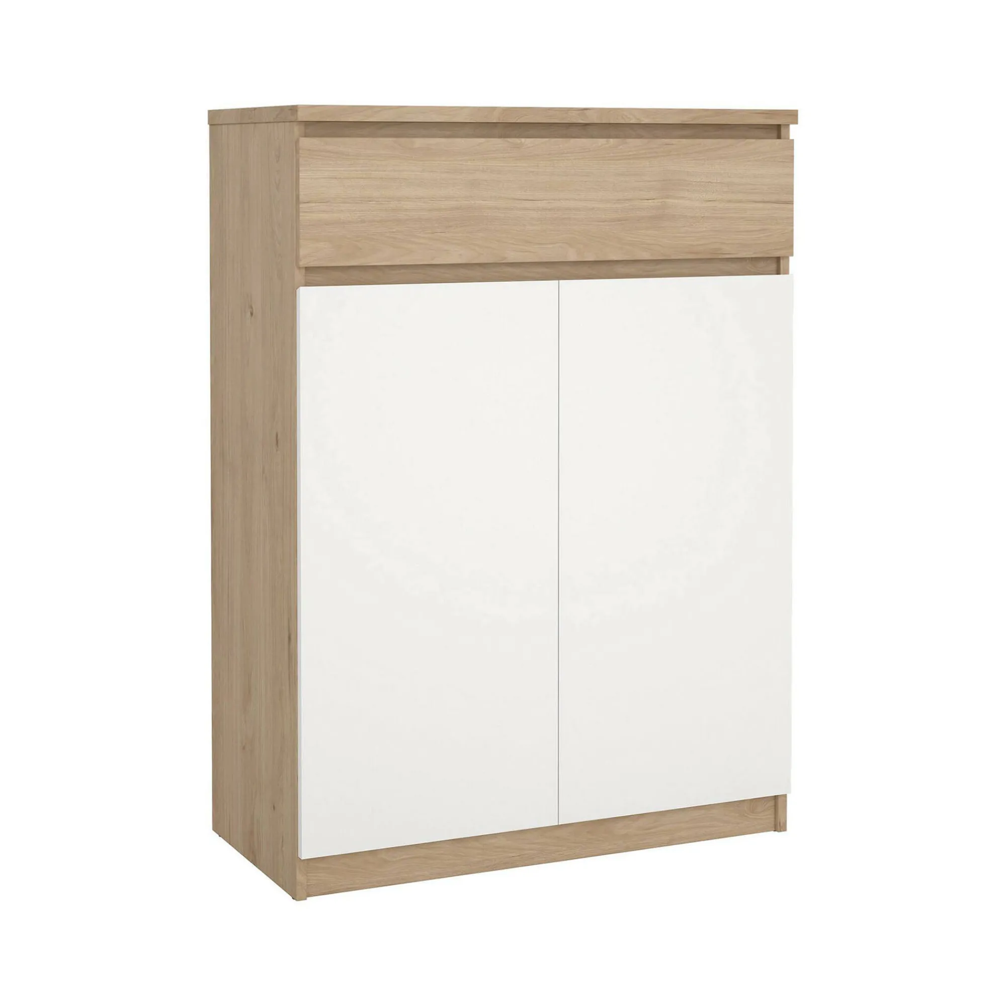 Scarpiera Dtravers, 40x80 h111 cm, Rovere e Bianco<Dmora Discount