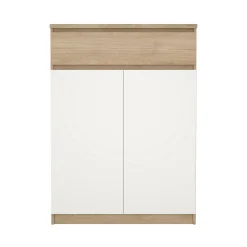Scarpiera Dtravers, 40x80 h111 cm, Rovere e Bianco<Dmora Discount