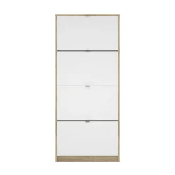 Scarpiera Epidoto, 24x70 h162 cm, Quercia e Bianco<Dmora Best