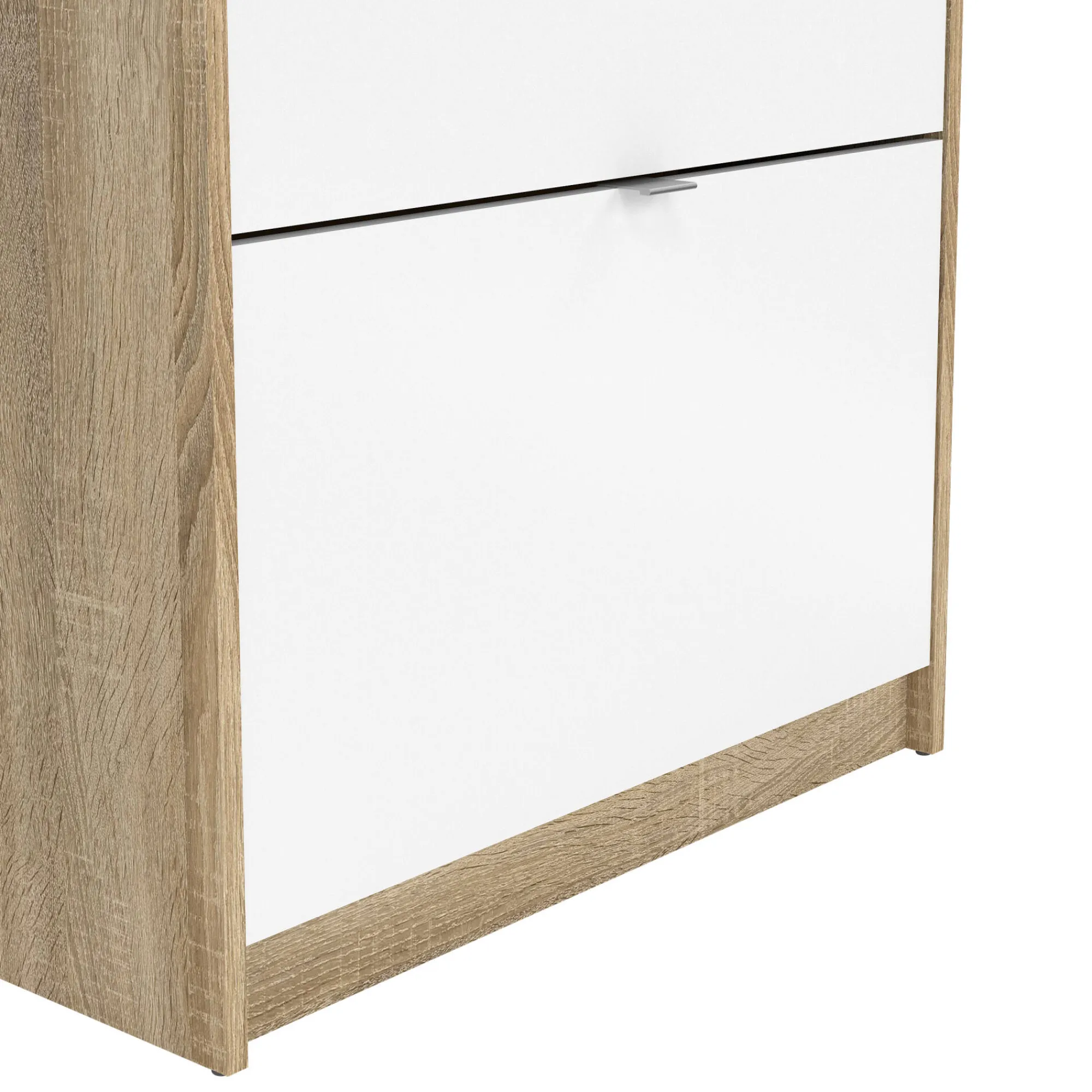 Scarpiera Epidoto, 24x70 h162 cm, Quercia e Bianco<Dmora Best