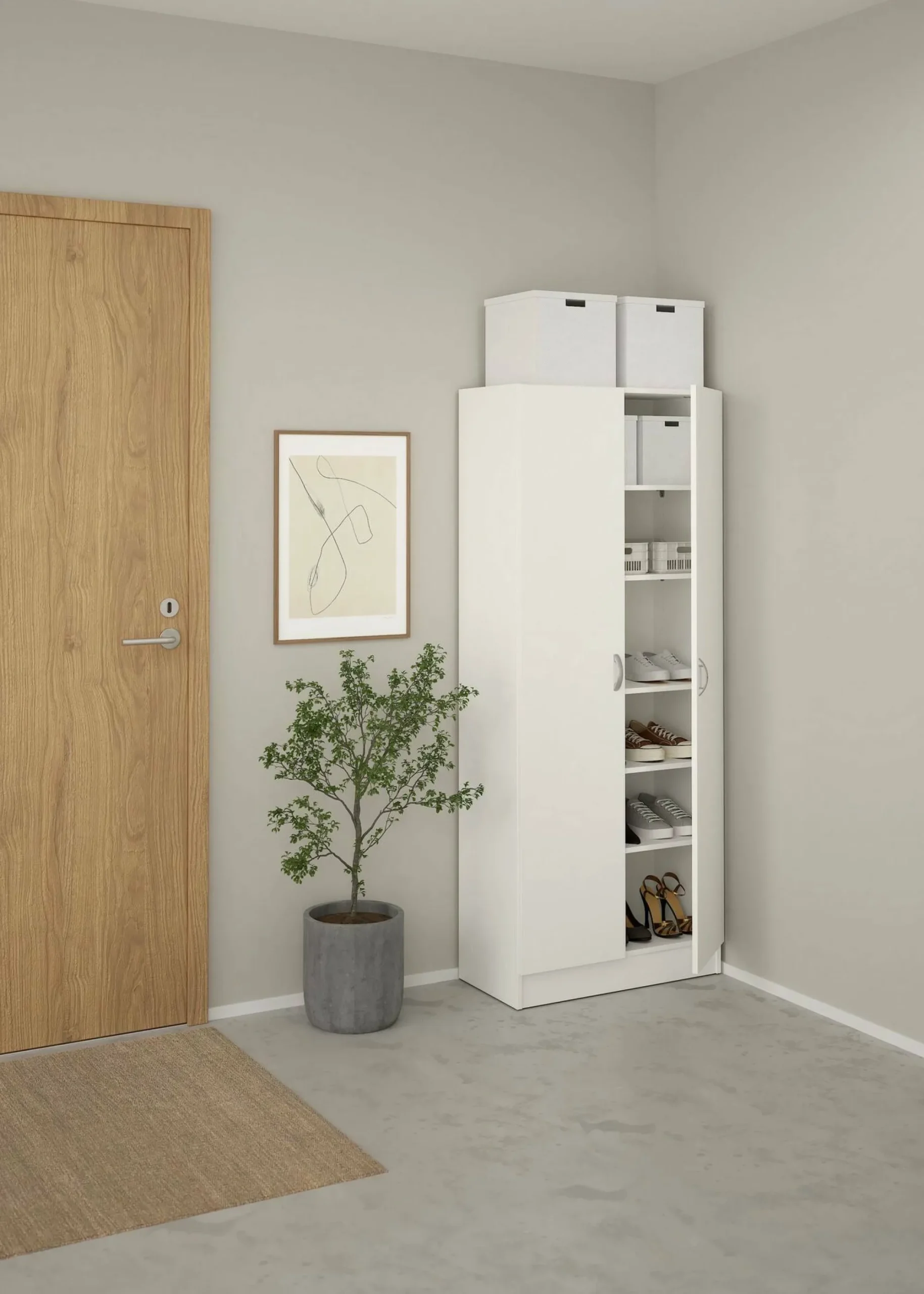 Scarpiera Erinni, 69x35 h170 cm,<Dmora Clearance