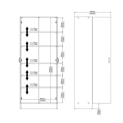 Scarpiera Erinni, 35x69 h170 cm,<Dmora New