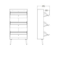 Scarpiera Fung, 24x70 h139 cm,<Dmora Best Sale