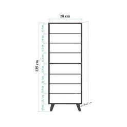 Scarpiera Giadeite, 50x38h135 cm,<Dmora Online