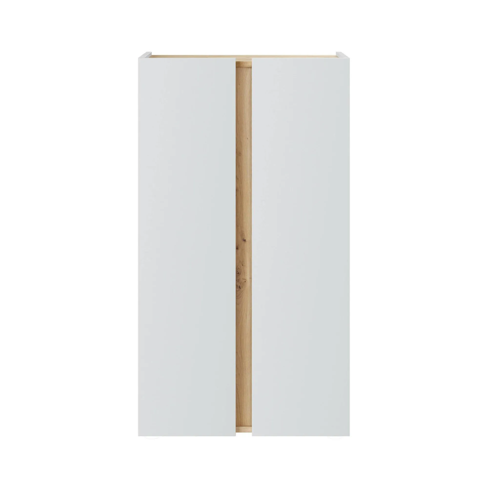 Scarpiera Gotto, 57x35 h102 cm, Bianco e Rovere Nodi<Dmora Cheap