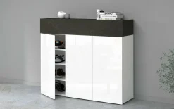 Scarpiera Griselda, 114x38h100 cm, Bianco e<Dmora Sale