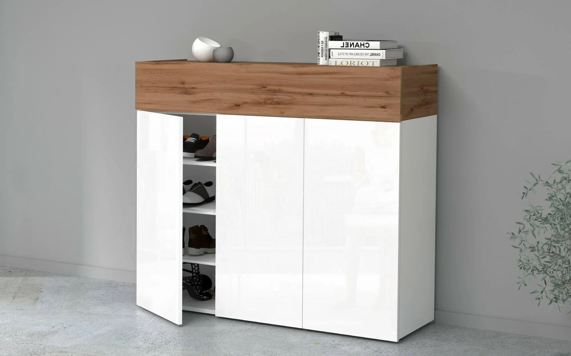 Scarpiera Griselda, 114x38h100 cm, Bianco e<Dmora Cheap