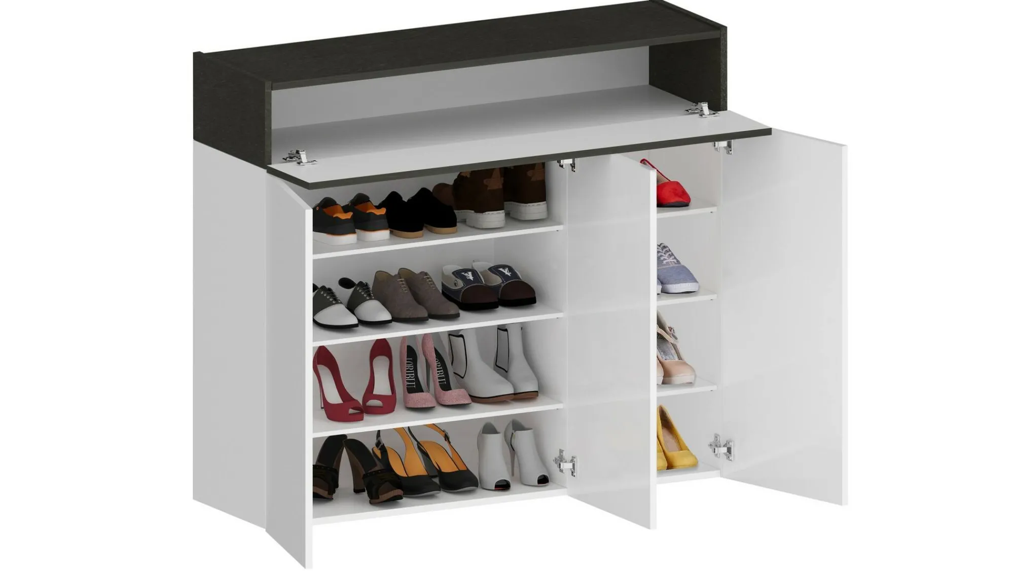 Scarpiera Griselda, 114x38h100 cm, Bianco e<Dmora Sale