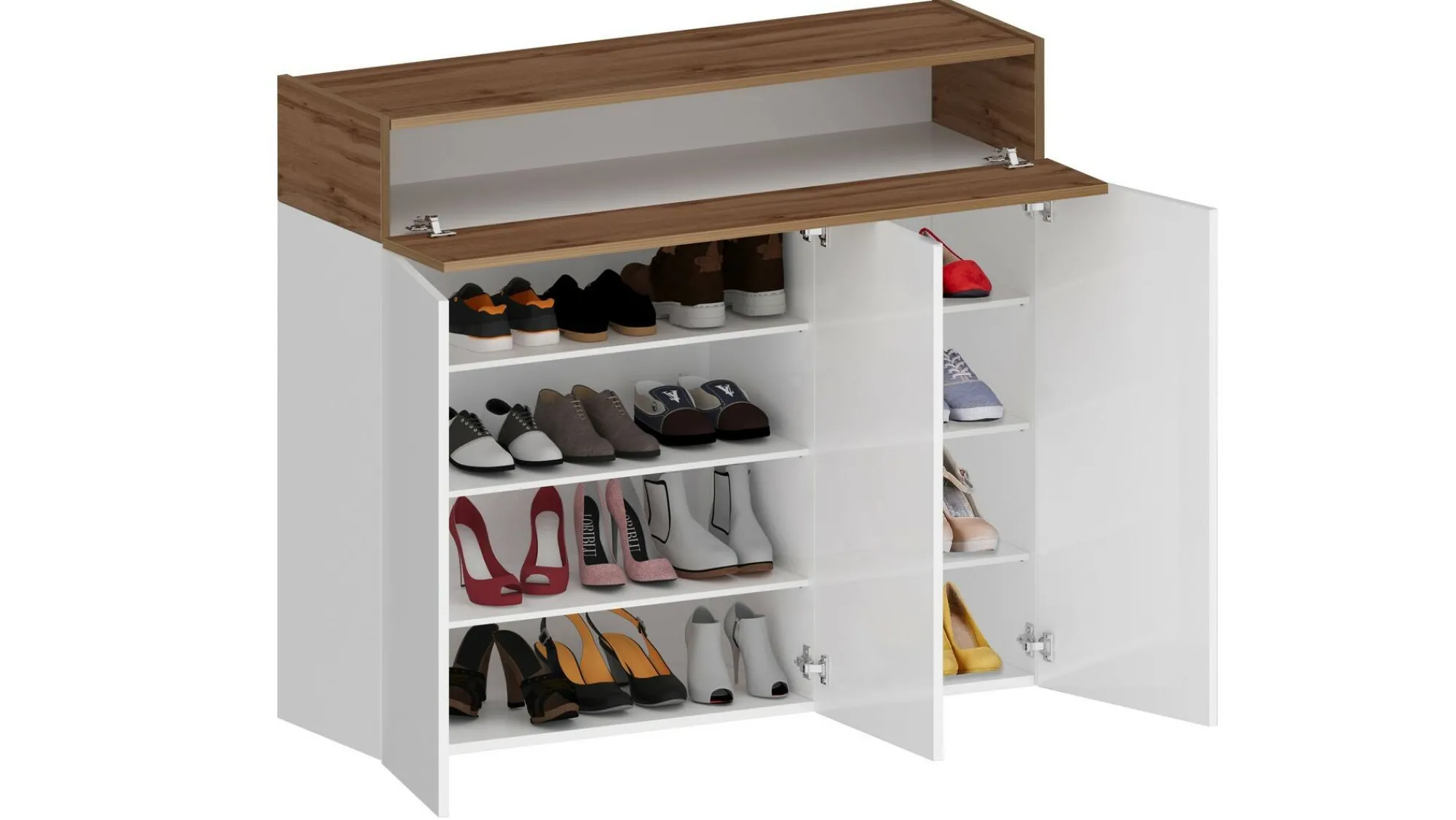 Scarpiera Griselda, 114x38h100 cm, Bianco e<Dmora Cheap