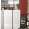 Scarpiera Ilda, 120x33h115 cm, Bianco lucido e Antracite<Dmora Fashion