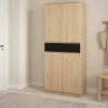 Scarpiera Jangmi, 40x80 h192 cm, Rovere e Nero<Dmora Sale