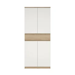 Scarpiera Jangmi, 40x80 h192 cm, Rovere e Bianco<Dmora Discount