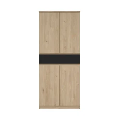 Scarpiera Jangmi, 40x80 h192 cm, Rovere e Nero<Dmora Sale