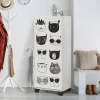 Scarpiera Kika, 50x38 h127 cm, Bianco e Nero<Dmora Outlet