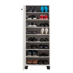 Scarpiera Kika, 50x38 h127 cm, Bianco e Nero<Dmora Outlet