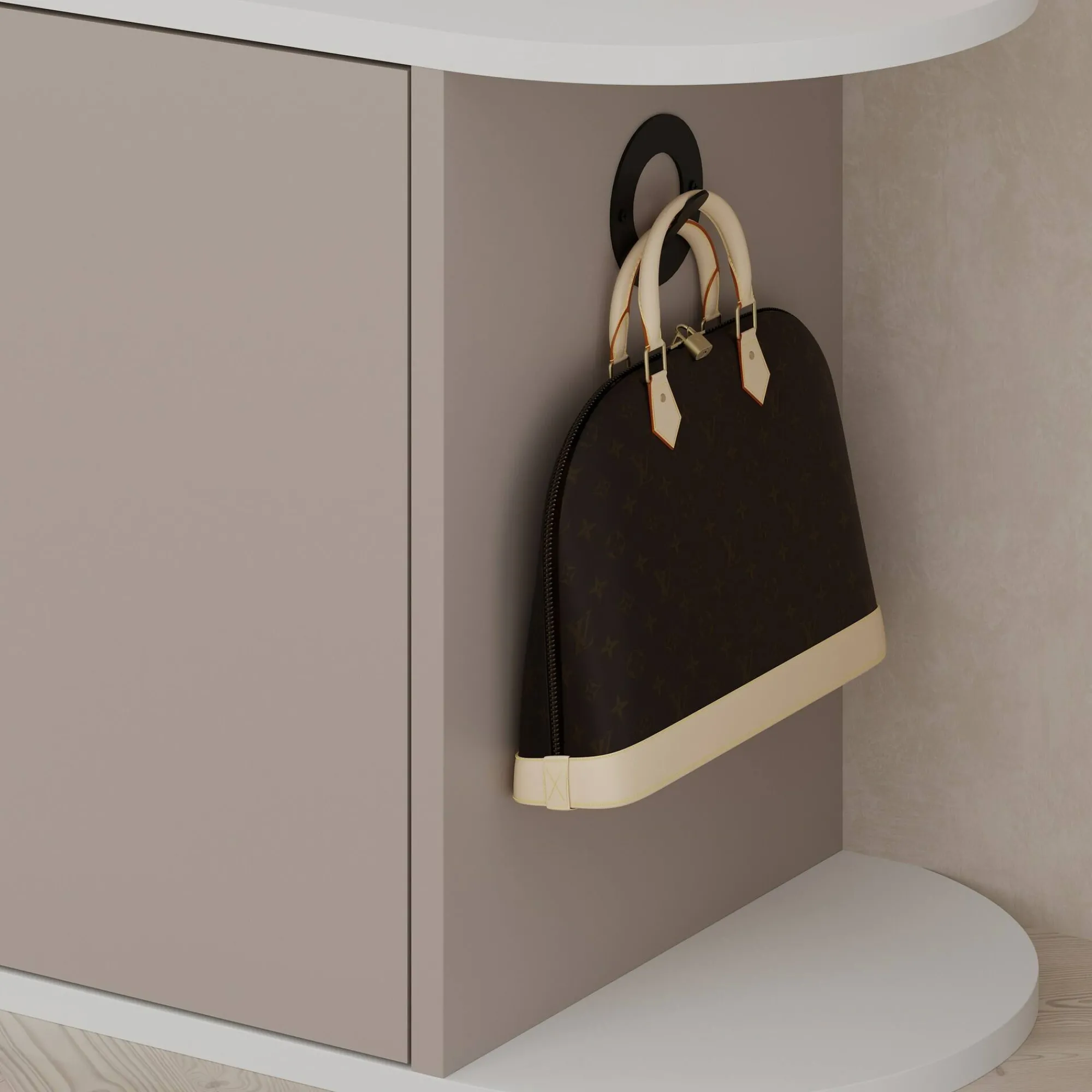 Scarpiera Kyle, 104x37 h50 cm, Beige e Bianco<Dmora Fashion
