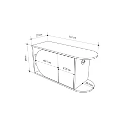 Scarpiera Kyle, 104x37 h50 cm, Noce e Bianco<Dmora Cheap