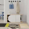 Scarpiera Kyle, 104x37 h50 cm, Quercia e Bianco<Dmora New