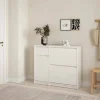 Scarpiera Maxime, Mobile portascarpe, Armadio da ingresso multiuso, Mobiletto per calzature, 32x109 h93 cm, Bianco<Dmora Best Sale
