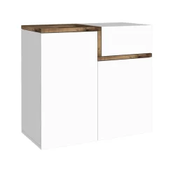 Scarpiera Morfeo, cm 80x40h80, Bianco lucido e Acero<Dmora Best Sale
