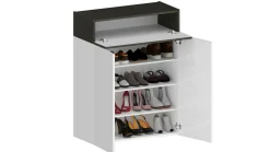 Scarpiera Nala, 76x38h100 cm, Bianco e<Dmora Store