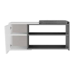 Scarpiera Neneng, 105x38 h47 cm, Antracite e Bianco<Dmora Cheap