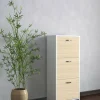 Scarpiera Nolo, 50x25h113 cm, Bianco e Rovere<Dmora Cheap