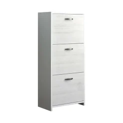 Scarpiera Nolo, 50x25h113 cm, Bianco e Rovere<Dmora Online