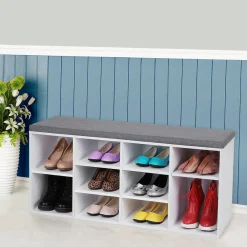 Scarpiera panca con cuscino imbottito<Dmora Clearance