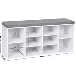 Scarpiera panca con cuscino imbottito<Dmora Outlet