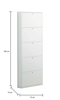 Scarpiera Quiel, 73x15h180 cm,<Dmora Cheap