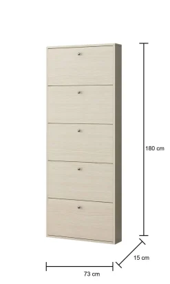 Scarpiera Quiel, 73x15h180 cm,<Dmora Best