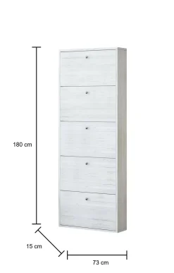Scarpiera Quiel, 73x15h180 cm,<Dmora Discount