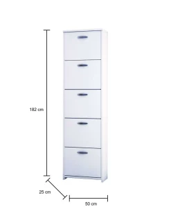 Scarpiera Roanu, 50x25h182 cm,<Dmora Clearance