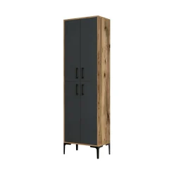 Scarpiera Sebastien, 60x35h200 cm, Noce e Antracite<Dmora Flash Sale