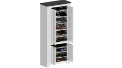 Scarpiera Shirley, 84x42h200 cm, Bianco e<Dmora Discount